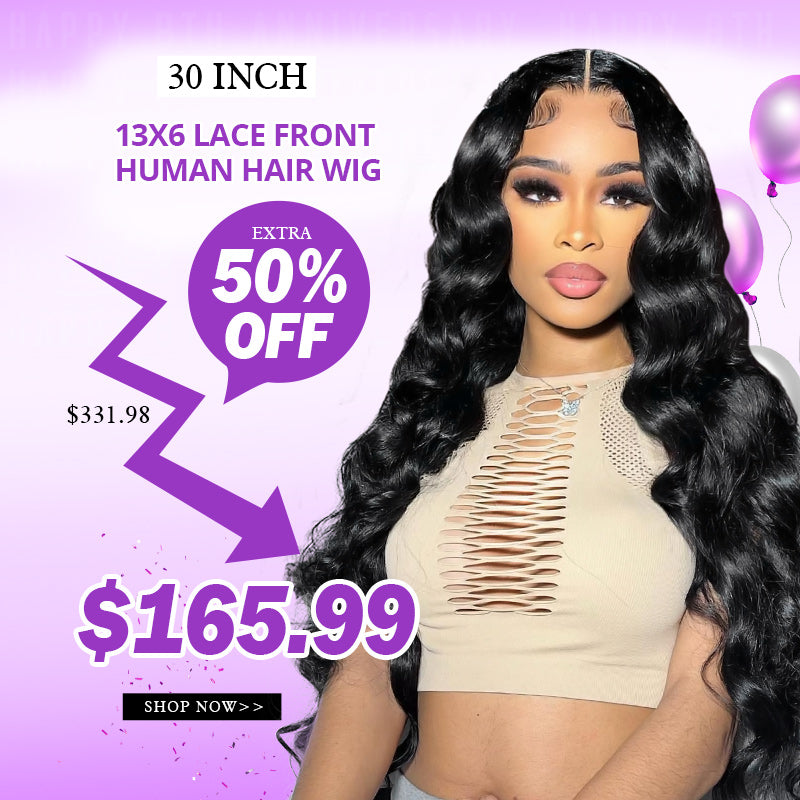 [Add to Cart 50% Off Automatically] 13x6 Lace front Wigs 30'' $165.99 180% Density Pre Everything - AlloveHair