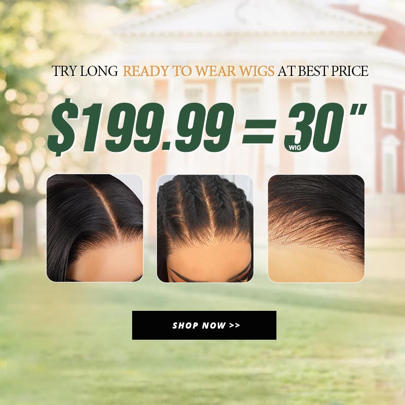 [Graduation Sale] 30''= $199.99 Pre Cut & Pre Plucked & Bleached Knots Ready To Wear 13*4 Lace Front Long Wigs 180% Density