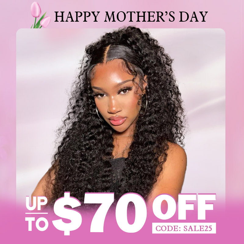 Up to $70 Off - Deep Wave Hair Transparent T-part Lace Wig