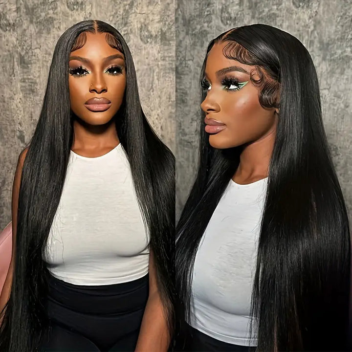 Allove Hair Peruvian Straight Hair 4 Bundles With 4*4 Lace Closure