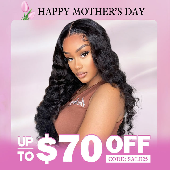Up to $70 Off - Loose Deep Wave Transparent T-part Lace Wig 100% Human Hair
