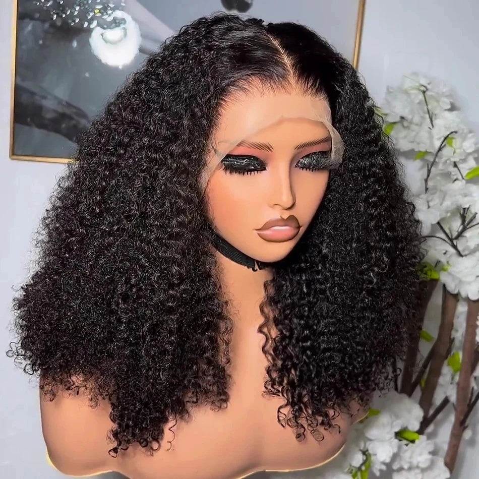 4x4 Curly Hair Short Bob Wig Brazilian 13x4 HD Lace Front Wigs