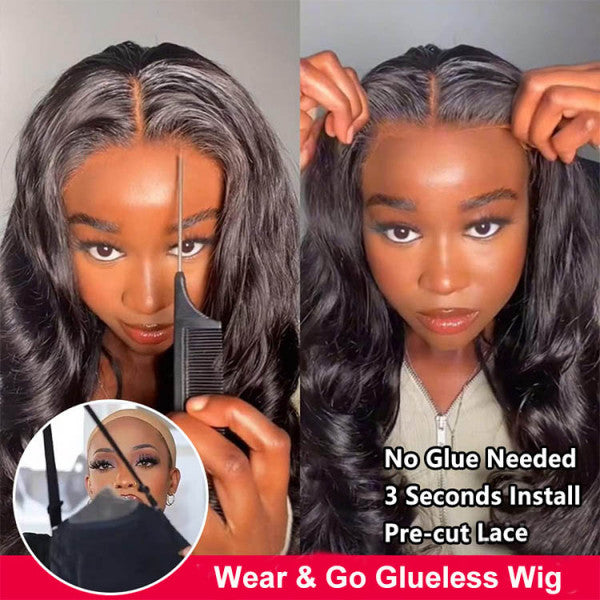 Bleached Knots Wear Go Wig | 30 Inch HD Body Wave Glueless Wig 13x4 PPB Lace Front Wig