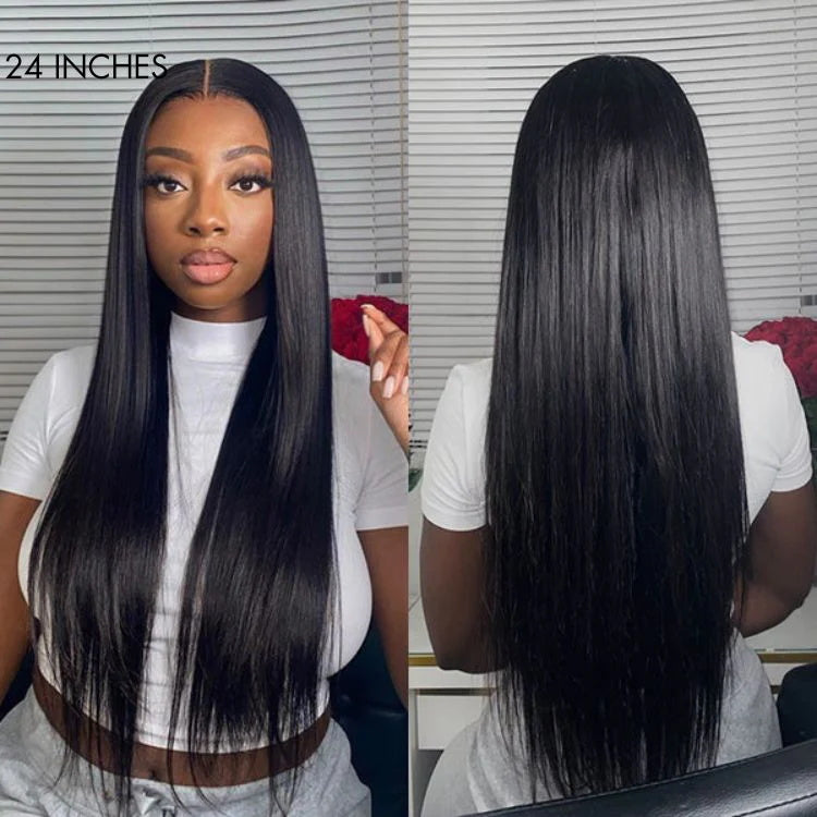 HD Transparent Straight 360 Full Lace Frontal Wig 100% Human Hair For Women