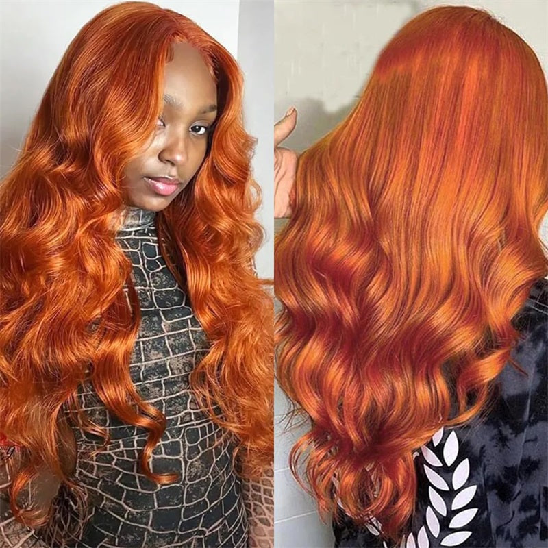 Ginger Orange Color Brazilian 3 Bundles Body Wave Human Hair Extensions