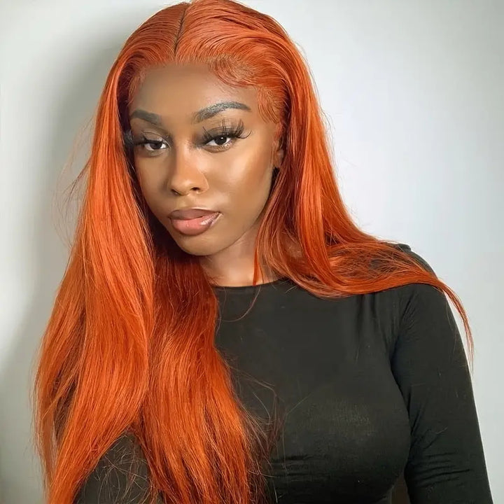 Ginger Orange Color Brazilian 3 Bundles Straight Human Hair Extensions