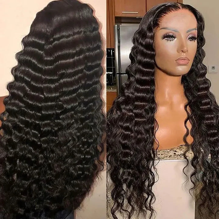 Bleached Knots Wear Go Wig | Loose Deep Wave 13x4 Pre Cut HD Lace Frontal Wigs For Beginners