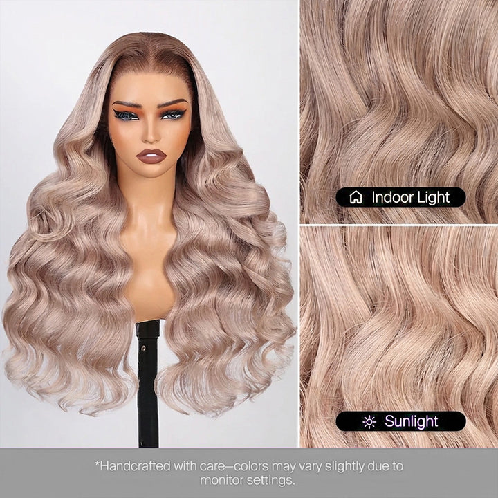 Ash Blonde Ombre Glueless Wig Body Wave Wig