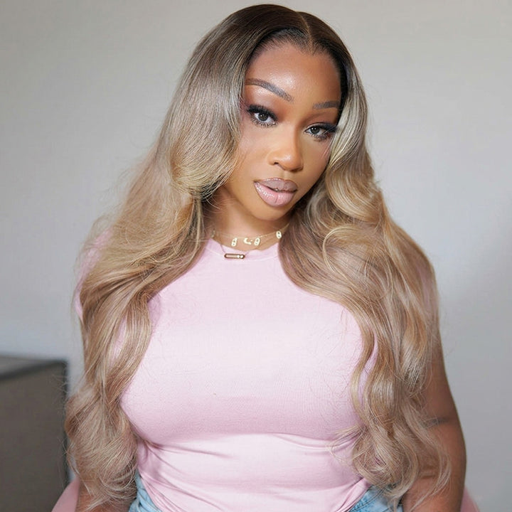 200% Density Brunette Blonde Highlights Loose Body Wig