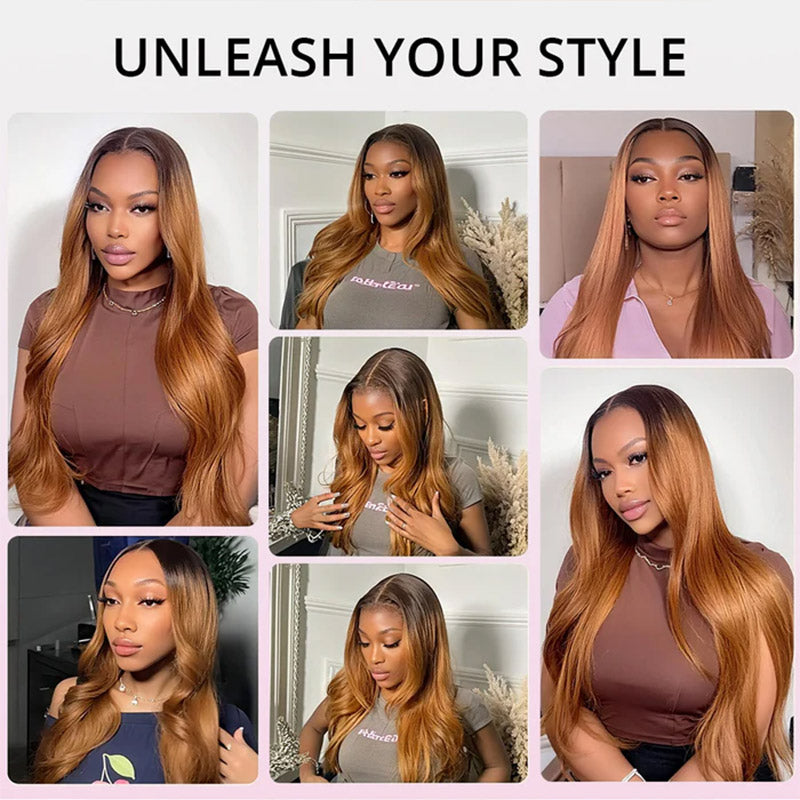 Allove 250% Density Honeyed Bliss Colored Straight 13x4/13x6 Full Lace Front Human Hair Wigs - AlloveHair