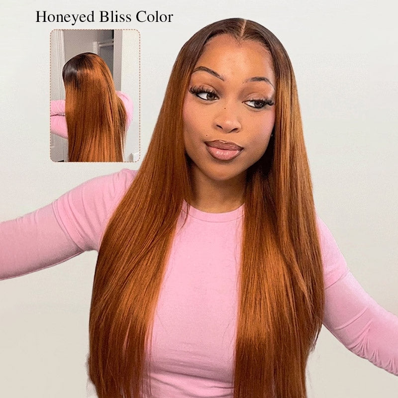 Allove 250% Density Honeyed Bliss Colored Straight 13x4/13x6 Full Lace Front Human Hair Wigs - AlloveHair