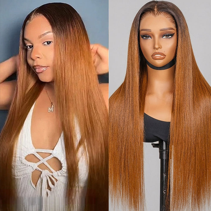 Allove 250% Density Honeyed Bliss Colored Straight 13x4/13x6 Full Lace Front Human Hair Wigs - AlloveHair