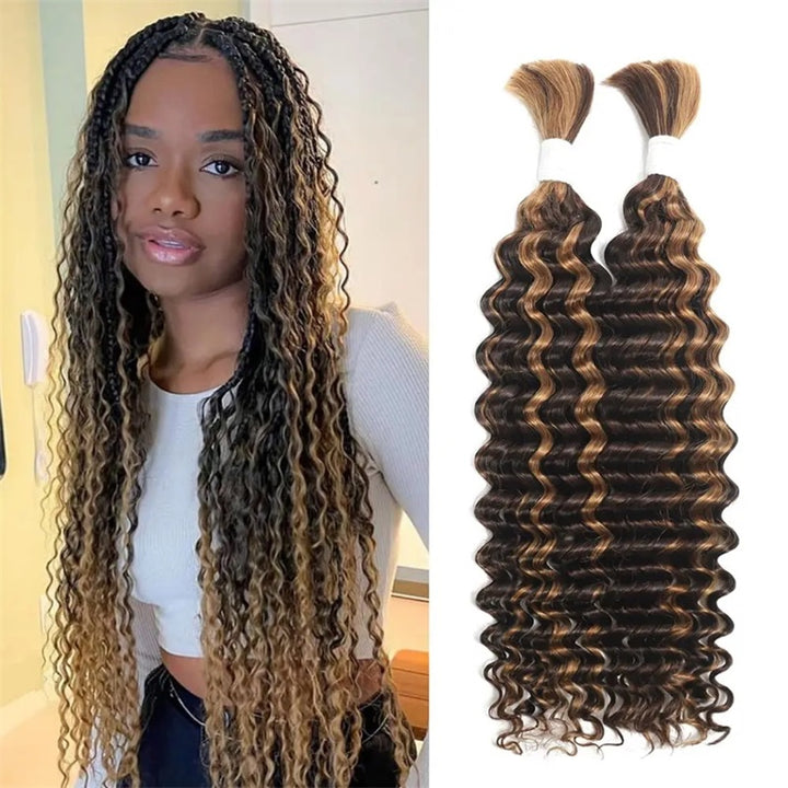 [Allove Bogo Free] Deep Wave Bulk Hair Extensions for Boho Knotless Braiding - AlloveHair
