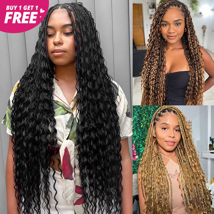 [Allove Bogo Free] Deep Wave Bulk Hair Extensions for Boho Knotless Braiding - AlloveHair
