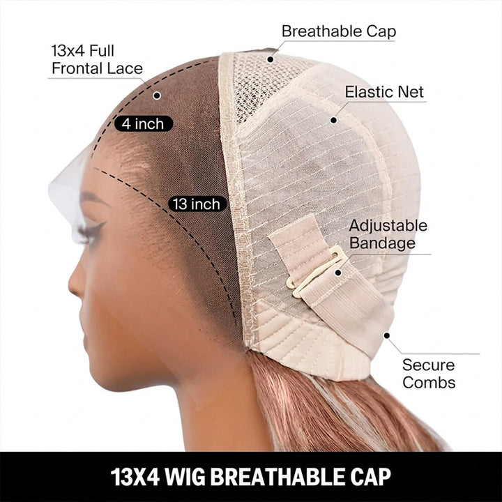 Allove Ombre Strawberry Blonde Color Body Wave 13X4/13X6 Full Lace Front 100% Human Hair Wig - AlloveHair