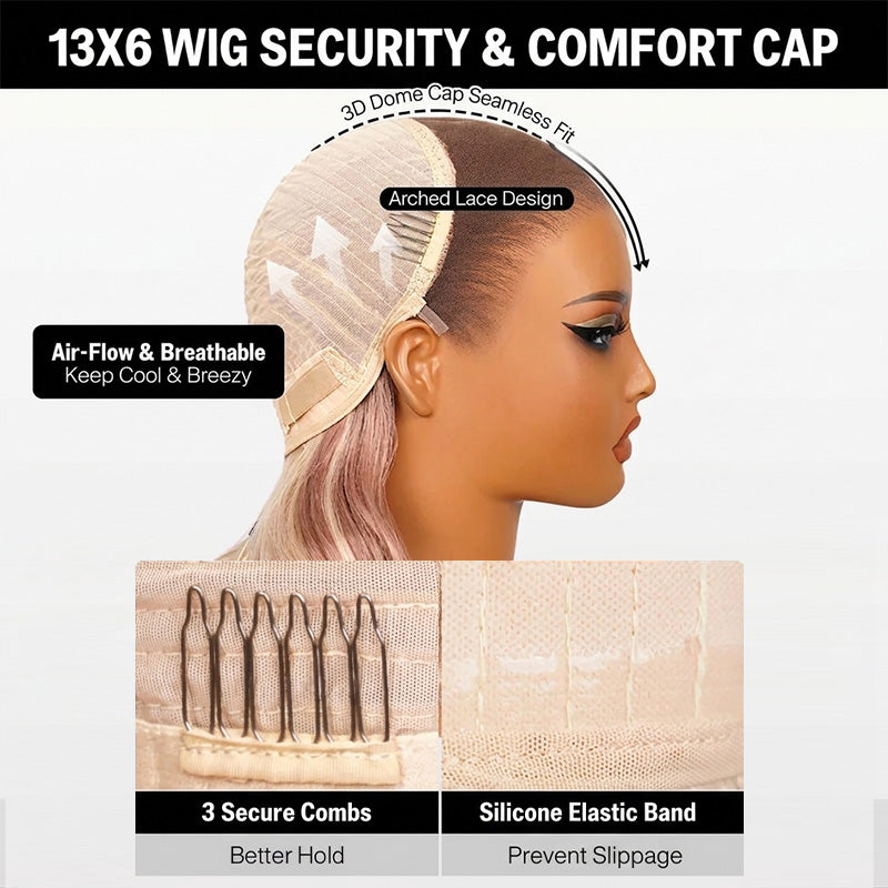 Allove Ombre Strawberry Blonde Color Body Wave 13X4/13X6 Full Lace Front 100% Human Hair Wig - AlloveHair