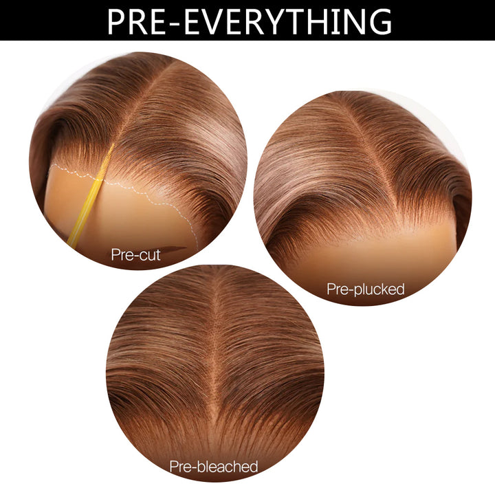 Allove Ombre Strawberry Blonde Color Body Wave 13X4/13X6 Full Lace Front 100% Human Hair Wig - AlloveHair