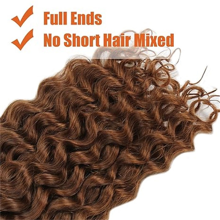 Allove #33 Dark Auburn Reddish Brown Bulk Human Braiding Hair Water Wave - AlloveHair