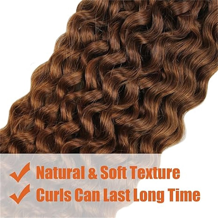 Allove #33 Dark Auburn Reddish Brown Bulk Human Braiding Hair Water Wave - AlloveHair