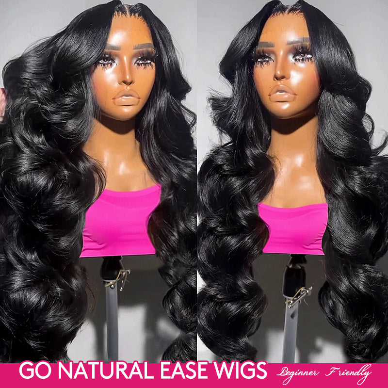 Go Natural Ease Wigs | Body Wave 13x4 HD Lace Front Wigs 180% Density