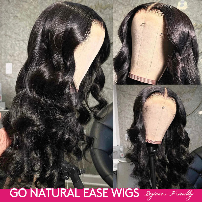 Go Natural Ease Wigs | 180% Density 13x4 Lace Front Body Wave Hair 40'' Long Wigs