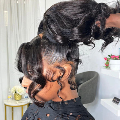 Full Lace Human Hair Body Wave Wigs HD Transparent Lace Wig For Black Women