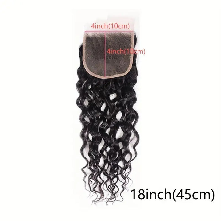 8A Grade Water Wave 4*4 Lace Closure Virgin Human Hair