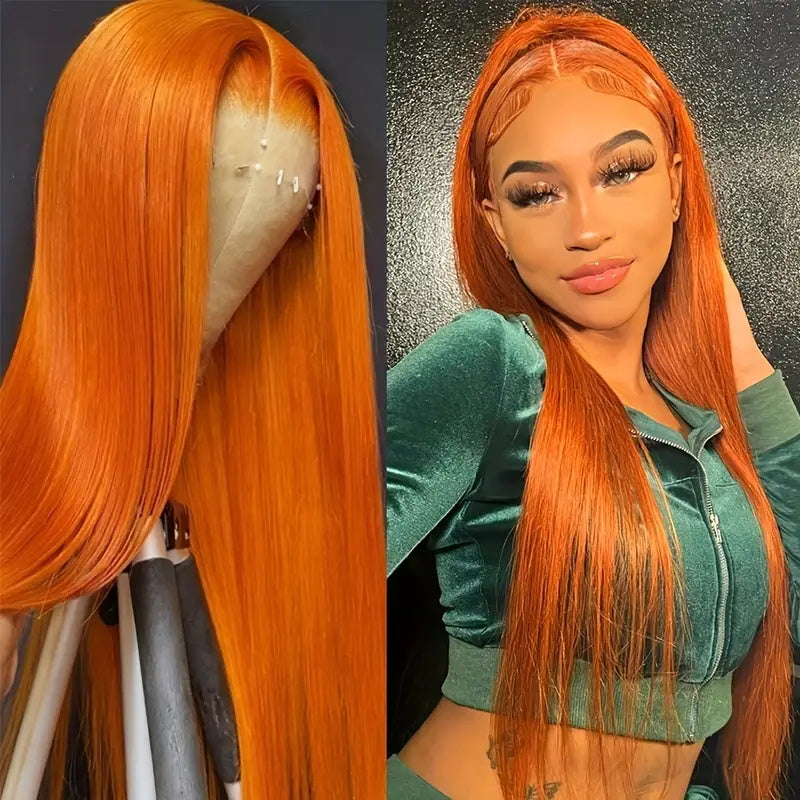[Valentine's Day Sale] Allove Hair Orange Ginger 13x6 Lace Front Human Hair Wig