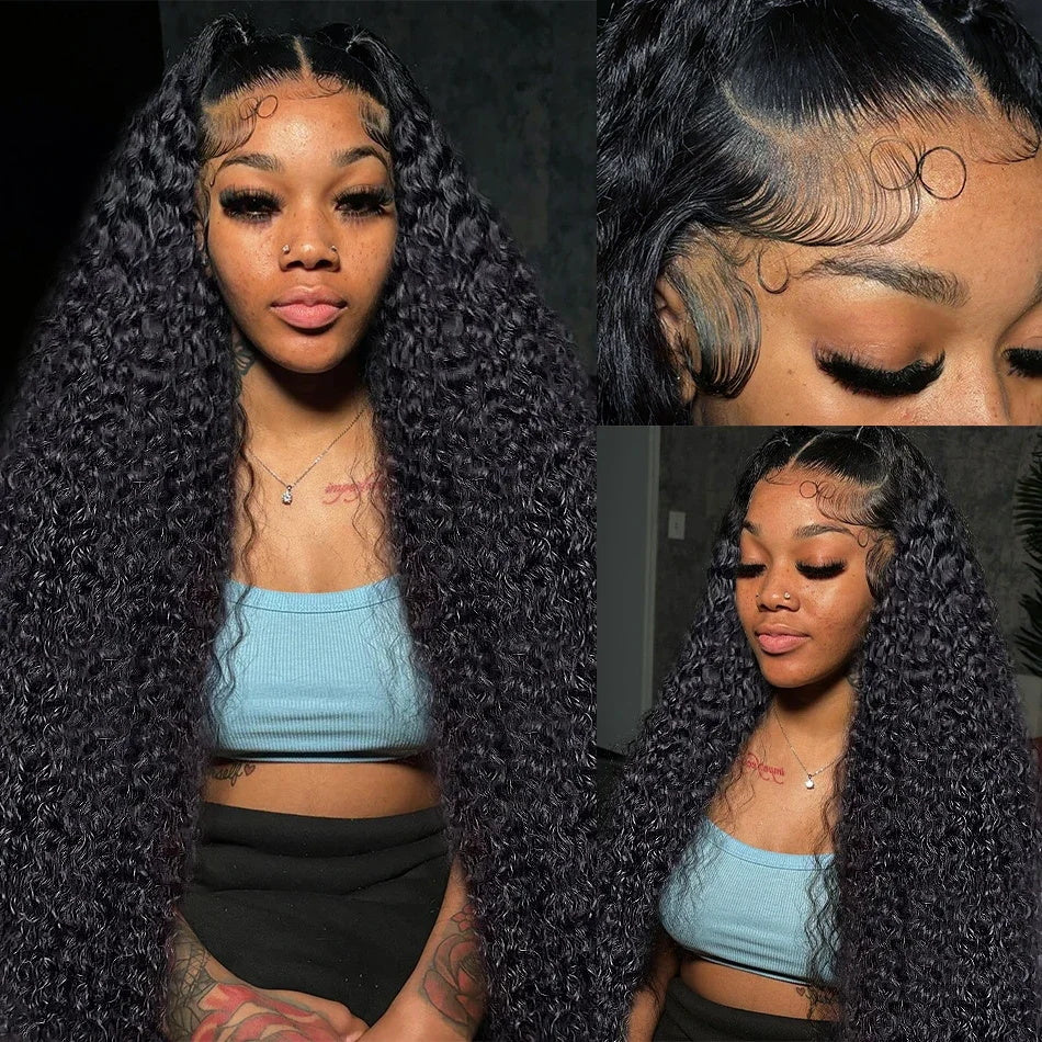 Allove 250% Customized High Density 13x4 HD Glueless Lace Frontal Wigs Pre Everything Wear to Go Wigs