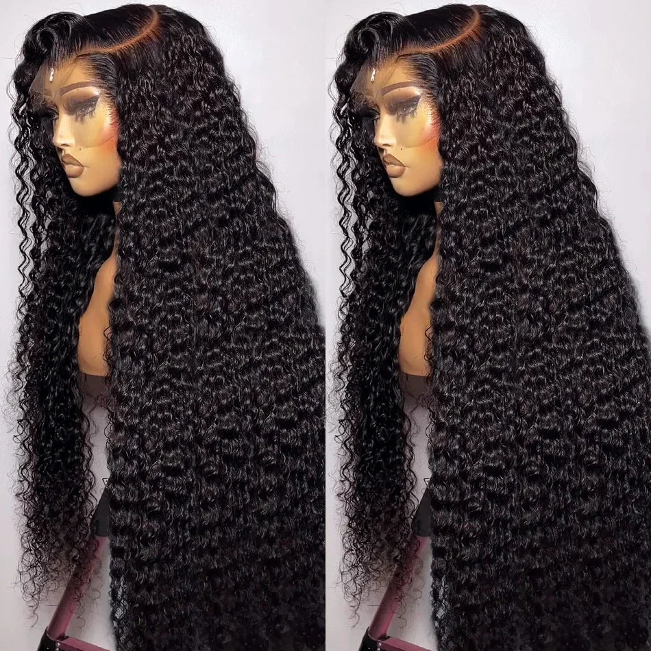 【C Part】Allove 38Inch 13x4 Curly Hair HD Lace Front Glueless Wig