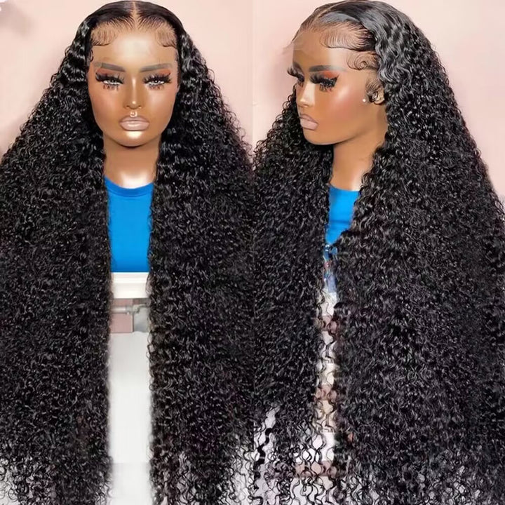 Allove Hair Wear And Go 4x4 Glueless Lace Closure Curly Wig No Glue 180% Density