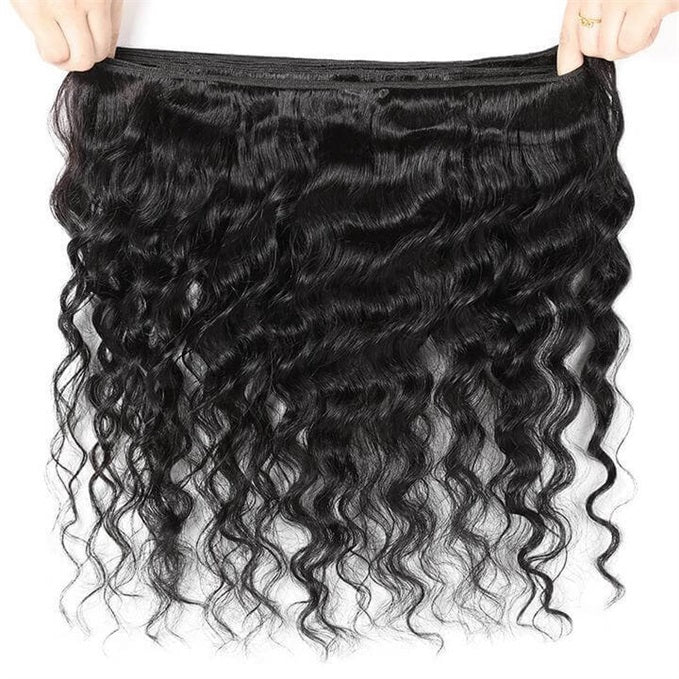 Allove Hair Indian Virgin Hair Loose Deep Wave 4 Bundles Human Extensions