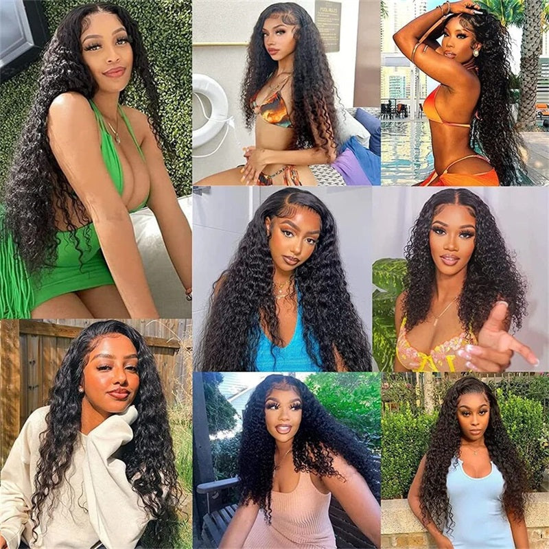 Allove Hair Brazilian Deep Wave 4 Bundles Virgin Human Hair