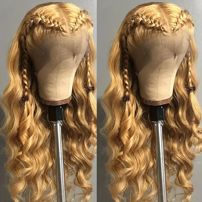 Allove Hair #27 Honey Blonde Body Wave 13x4 HD Lace Front Wig