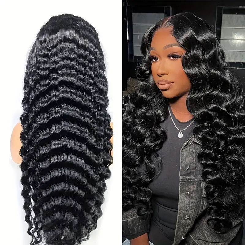 Allove Hair C-Shape Glueless Loose Deep Wave 4x4 HD Lace Front Wig