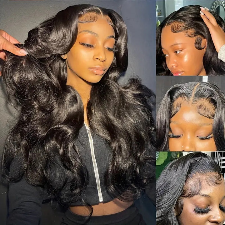 Allove 13X6 HD Lace Frontal Wig Body Wave Lace Front Wig 30Inch Lace Closure Wig Human Hair Wigs For Women Transparent Lace Wigs