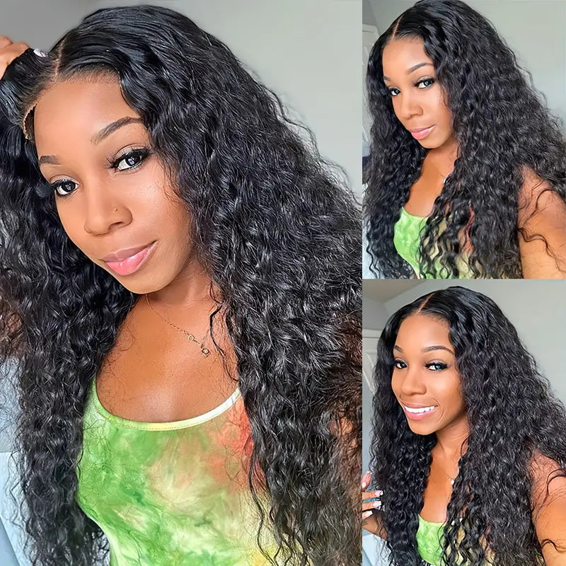 Overnight Shipping Long 18-34Inch HD 13x4 Lace Front Glueless Wet And Wavy Wig Water Wave Wear & Go Wigs