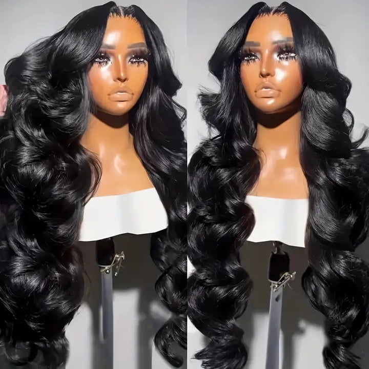 Overnight Shipping Glueless Long 18-34 Inch Body Wave Human Hair Wig HD 13x4 Lace Front Wigs Hairstyles