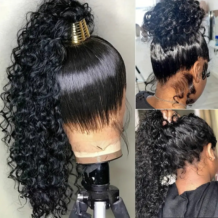 Full Lace Wig Water Wave HD Lace Wig Human Hair Wigs with Pre Plucked