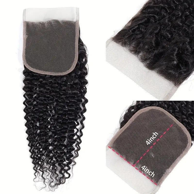 Allove Hair Wholesale Curly 10 Bundles 4*4 Lace Closure Virgin Human Hair