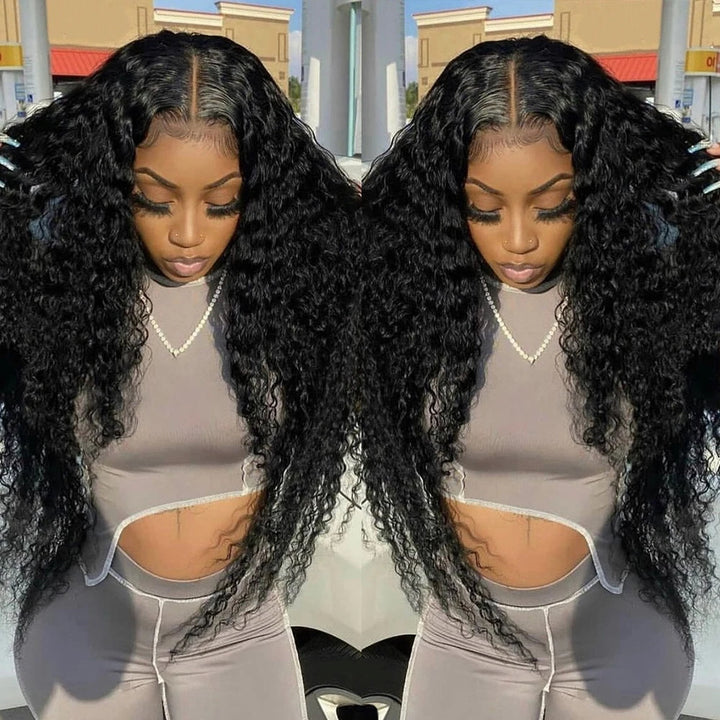 32Inch HD 4x4 Glueless Wear to Go Lace Closure Deep Wave Human Hair Pre-Plucked Lace Wigs