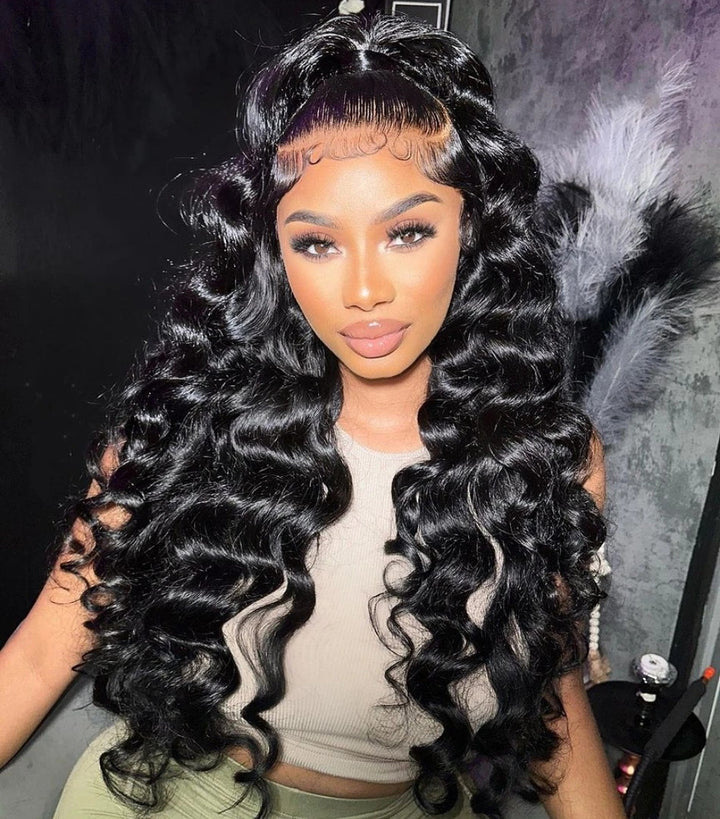 Allove 250% Customized High Density 13x4 HD Glueless Lace Frontal Wigs Pre Everything Wear to Go Wigs