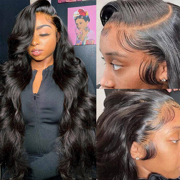 Long 40Inch Glueless Lace Front Body Wave Human Hair Wig HD 13x4 Brazilian Human Hair Wigs No Glue