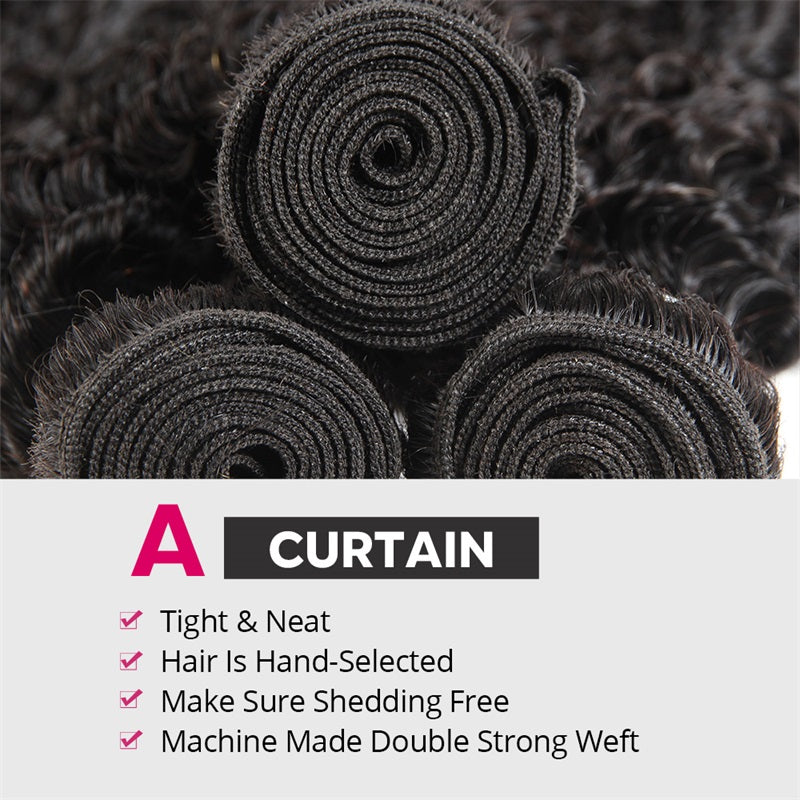 Afro Kinky Curly Virgin Brazilian Human Hair Extensions 100% Virgin Human Hair Bundles - AlloveHair