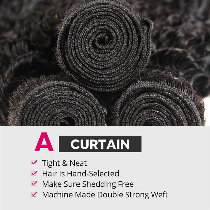 Afro Kinky Curly Virgin Brazilian Human Hair Extensions 100% Virgin Human Hair Bundles - AlloveHair