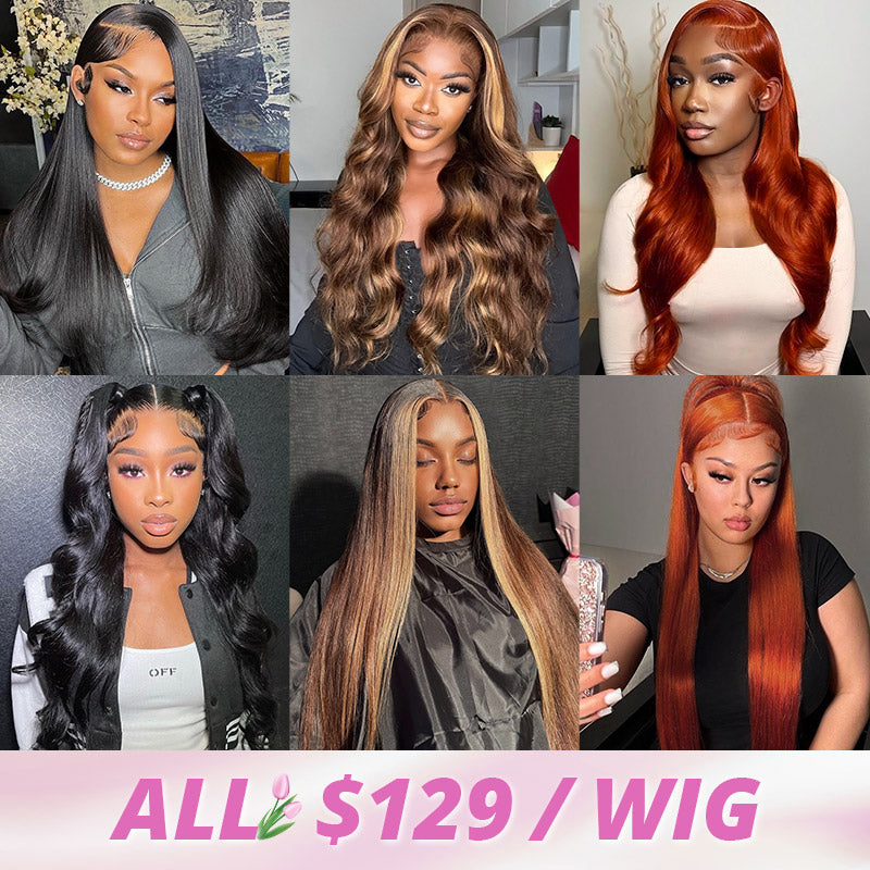 [Mother's Day Sale] $129 For 13x4 HD Lace Front Wear And Go Human Hair Wigs