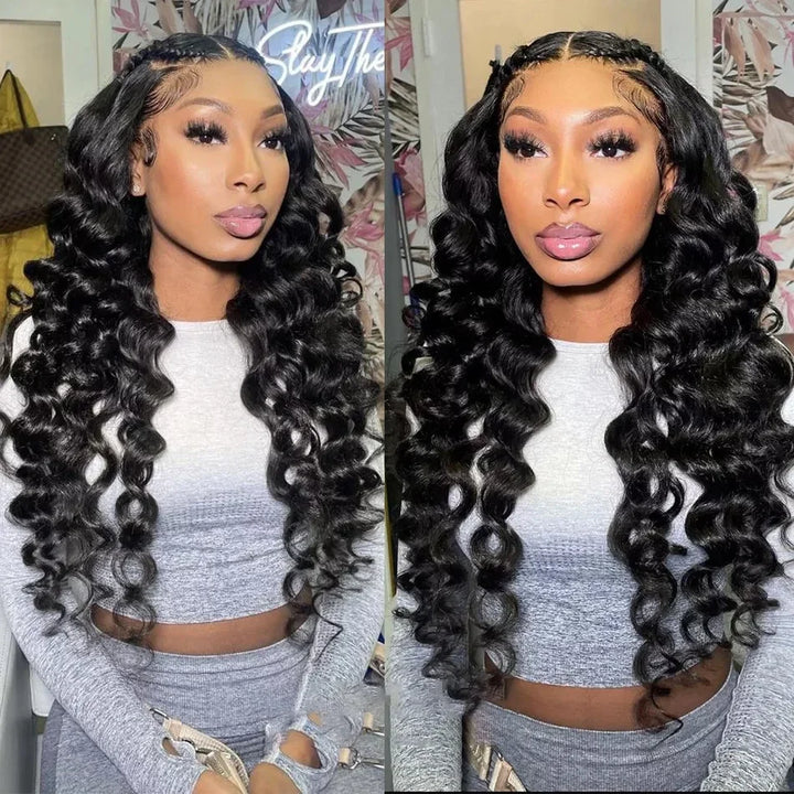 Allove Hair Brazilian Loose Deep Wave 3 Bundles Human Hair Extensions