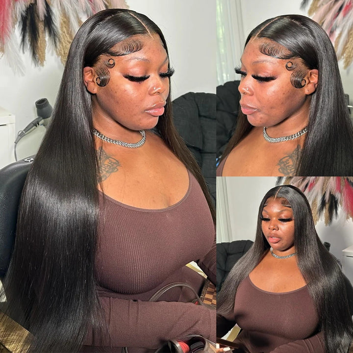 Allove 250% Customized High Density 13x4 HD Glueless Lace Frontal Wigs Pre Everything Wear to Go Wigs