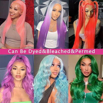 Allove Hair Full Lace 613 Blonde Color Straight Human Hair Wig Blonde Straight Transparent Lace Front Wig