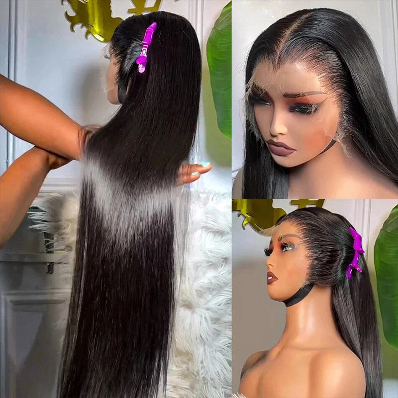 【C Part】30Inch Long 13*4 HD Straight Human Hair Wear And Go Lace Front Wig